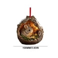 thumbnail image 2 of Adorno navideño de animales del bosque de 10 cm | Colgante navideño de acrílico | Decoración caprichosa de animales del bosque | Regalo ideal para árboles de temporada, coronas, guirnaldas y centros, 2 of 6
