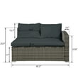 Merax 4Piece Outdoor Rattan Patio Wicker Sectional Set With Storage