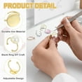 thumbnail image 3 of 10 Pcs Metal Ring Base Blank, 6mm Adjustable Pad Cabochon Ring Blank for Jewelry Making, Silver/Gold/Gold, 3 of 7