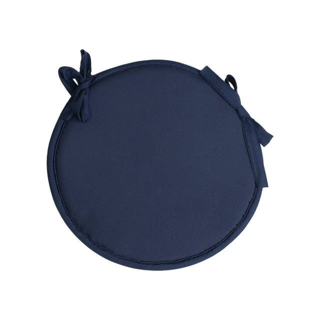 Yuarrent 4 unids/set de cojines hechos con algodón para una sensación suave y transpirable, cojines de silla antideslizantes con lazos Decoración del hogar azul oscuro