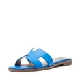 thumbnail image 1 of Sandalia Steve Madden Hadyn azul de cuero plana talla 7.5, 1 of 2
