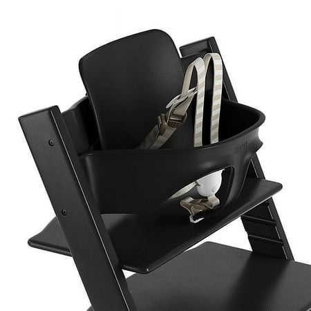 UPC: 0816559138657 | Tripp Trapp Baby Set from Stokke Black – Convert the Tripp Trapp Chair into High Chair – Removable Seat + Harness for 6-36 Months – Compatible with Tripp Trapp Models After May 2006