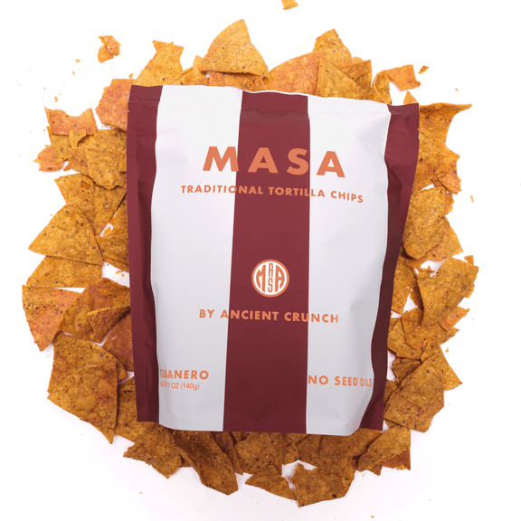 Ancient Crunch Masa Cobanero Chips Tortilla Gluten Free Seed Oil-Free Crunchy Corn Chips 2-Pack 5 Oz