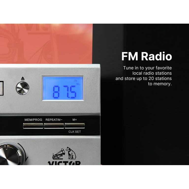 VICTOR Milwaukee 50 Watt Desktop Bluetooth Stereo System with CD