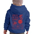 thumbnail image 1 of Liyamei Chandail à Capuchon et Chandails en Molleton pour Filles pour l'Hiver Tenue Décontractée Col Rond Imprimé Lettre Chandail pour Enfants de 2 à 13 Ans Activités Extérieures et Confort Quotidien Taille Bleu, 11-12 Ans, 1 of 5