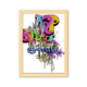 thumbnail image 1 of Calle cultura colorido graffiti rap palabras Cuadro de madera decorativa marco de casa A4, 1 of 3
