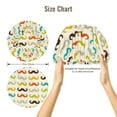 thumbnail image 5 of Kdxio Colorful Mustache Pattern Satin Bonnet Silk Bonnet Hair Bonnet for Sleeping Hair Bonnets for Women Curly Natural Hair, 5 of 6