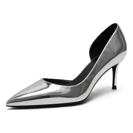 

YCNYCHCHY New Spring Autumn Casual Stilettos 6cm Thin Heels Wedding Shoes Woman Pointed Toe OL Work Patent Leather Pumps For Women