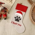 thumbnail image 1 of Angmile Christmas Sock Gift Bag Cat Dog Paw Christmas Tree Pendant Pet Hanging Stockings with Fuzzy Plush Doggie Kitty Embroidered for Pets Gifts Bag, 1 of 3