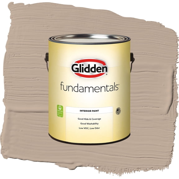 Glidden Fundamentals Notorious / Brown, Eggshell Interior Paint, 1 Gallon