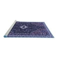 thumbnail image 2 of Ahgly Company Machine Washable Indoor Square Persian Blue Traditional Area Rugs, 3' Square, 2 of 4