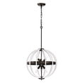 thumbnail image 5 of Cary 19 in. 6-Light Indoor White and Rustic Black Finish Chandelier with Light Kit, 5 of 5