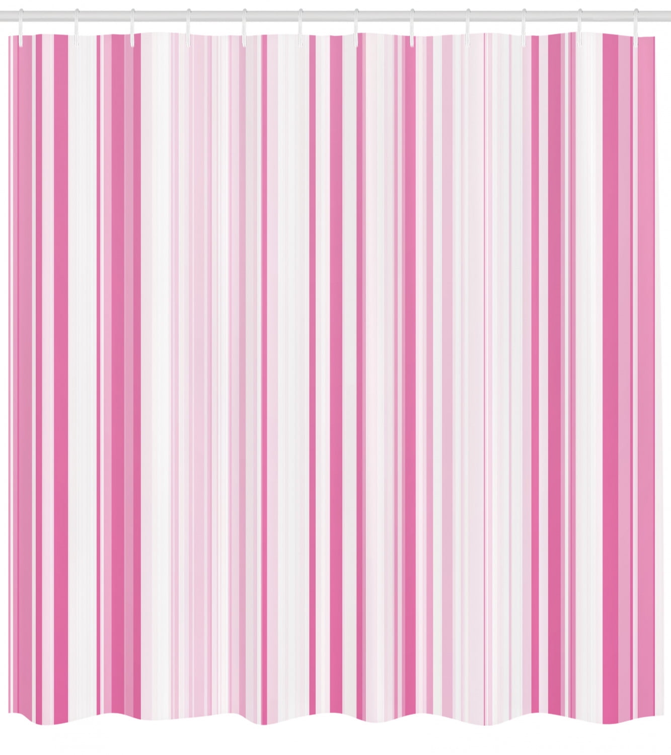 Light Pink Shower Curtain, Vertical Striped Abstract Color Bands