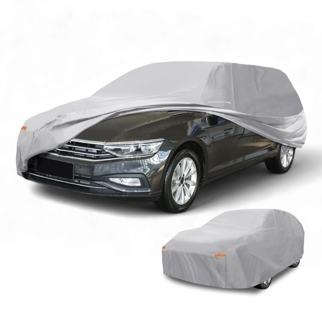 Cubierta de Automóvil Universal Impermeable para Todo Clima Protección Exterior Completa Anti-UV Ajuste para Longitud de Wagon de 190" a 198"