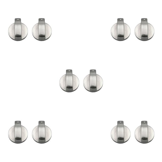 VONKY 2 PCS Metal 6/8mm Universal Silver Stove Control Knobs Adaptors Oven Switch Cooking Control Locks Useful 8 5Set