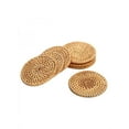 thumbnail image 4 of 1Pcs Knitting Rattan Round Solid Anti-skid Insulation Pad Non-slip Coffee Cup Mat Unique Placemat For Hotel Restaurant, 4 of 8