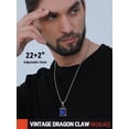 thumbnail image 2 of FaithHeart Blue Crystal Dragon Claw Pendant Necklace for Men Vintage Punk Biker Gothic Claw Protection Necklace Jewelry Gift for Son Brother Christmas, 2 of 11