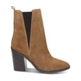 thumbnail image 3 of MARC FISHER LTD Womens Beige Goring Kristie Square Toe Stacked Heel Leather Booties 8 M, 3 of 5