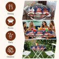 thumbnail image 7 of Navy Blue Christmas Round Tablecloth, Fitted Table Cover with Elastic for 36"-44" Round Tables, Gnomes Xmas Tree Poinsettia Eucalyptus Table Cloth Outdoor Indoor Dinning Party Waterproof Tablecloths, 7 of 7