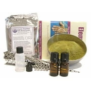 "Beginners Henna Starter Essential Kit: BAQ Henna Powder, Essential Oils, Soft Applicator Bottle, Mehndi Design Book"