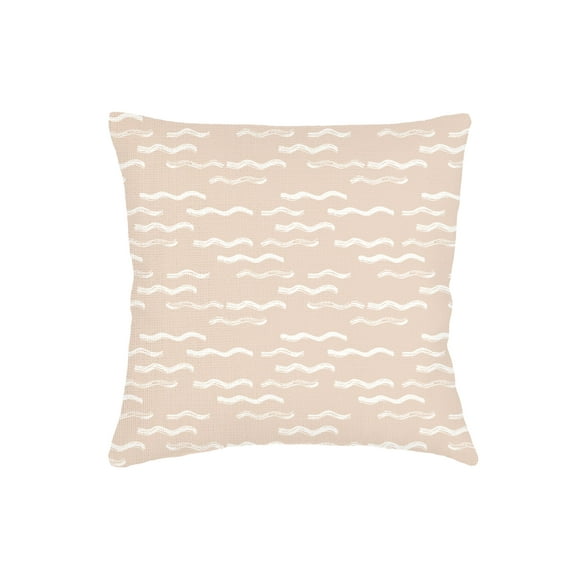 Wave Pool Beige Linen Pillow 20x20 20x20 / Down