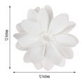 thumbnail image 3 of Efavormart 4 Pack 12" White Real Feel Foam Dahlia Flowers For Walls Backdrops Centerpieces Arrangements Party Home Decoration, 3 of 11