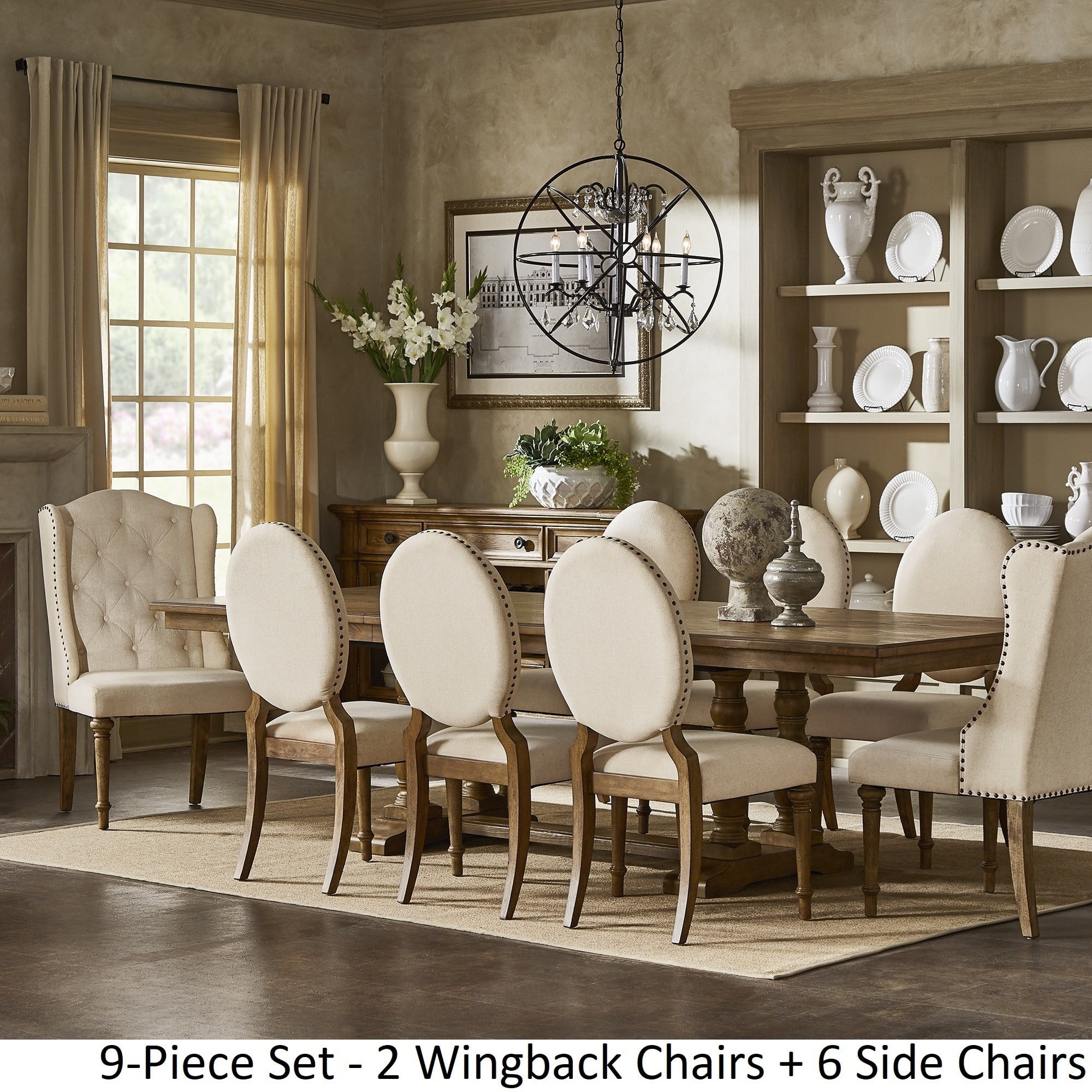 Inspire Q Gilderoy Natural Oak Finish Rectangular Extendable Dining Set By Artisan