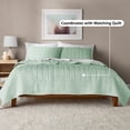 thumbnail image 6 of Mainstays Crinkle Pillow Sham, King, Light Green, 1 Pack, 6 of 8