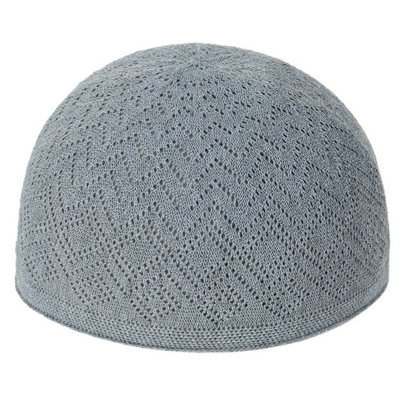 UNTERING Knitted Hat Hollow out Knit Kufi for Adult Teens Muslims Breathable Casual Hat Handmade Hollow out Pray Keep Traditional Pray Hat