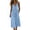 *Blue, variant on VBVC Women's Cotton-Linen Spaghetti Strap Midi Dress , Summer V-Neck Dresses For Women,Ladies' Button Front A-Line Dress with Pockets,Gray,S-2XL