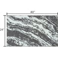 thumbnail image 2 of Chesapeake Marble Micro Knitted Bath Rug - 24"X40" - Grey, 2 of 6