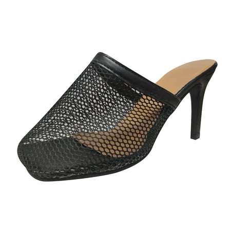

GWAABD Womens Fisherman Sandals Shoes Sandals Mesh Fashion Sandals Hollow Ladies Thin Sandals High Heels Heel Casual Women s sandals