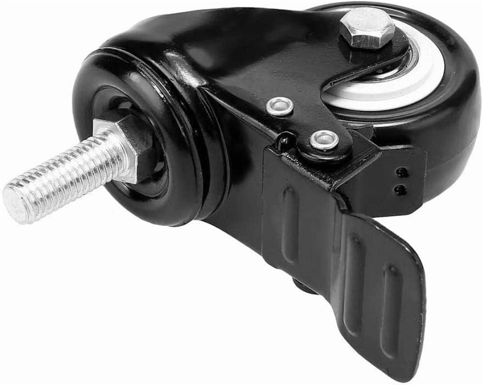 Gamvdout 1.5 Inch Stem Casters M8 M10 Thread Office Chair Furniture Casters Silent Rubber Wheels Industrial Swivel Transport Casters I
