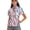 American Flag, variant on Whosucclay Flaming Golf Ball Pattern V Neck Golf Shirt for Tennis Outdoor Exercise, Skin Friendly Women Short Sleeve Golf Shirts Collared Polyester V Neck Golf Shirts Size Medium