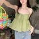 thumbnail image 2 of Blusa sin mangas fruncida para mujer, blusa con tirantes, blusa informal sin mangas con tirantes y fruncido, estándares líderes en la industria, 2 of 9