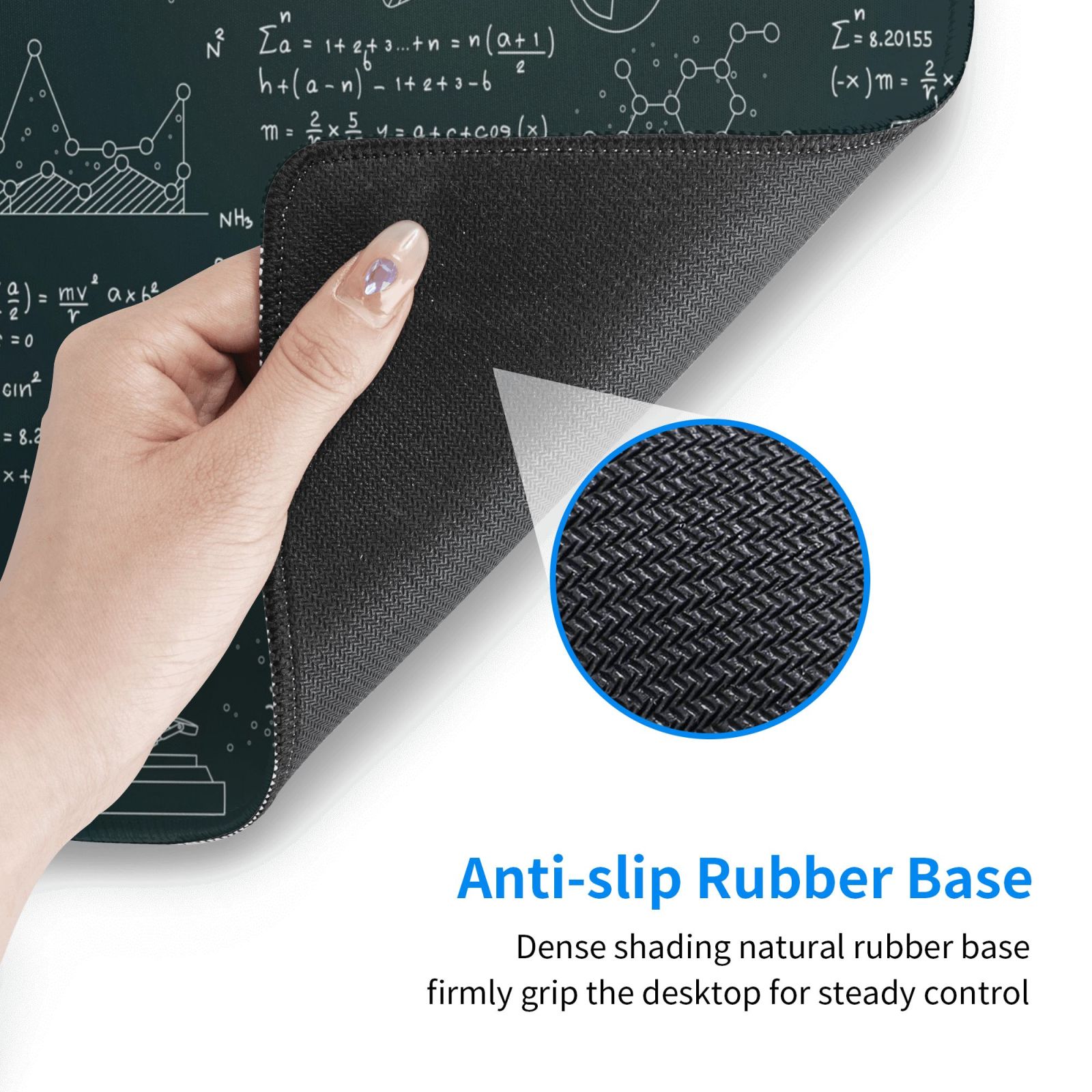 Rateoe Chemical Print Mouse Pad - Extended Large Gaming Mousepad,Non-Slip Stitched Edge,16x29.5 Inch