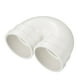 thumbnail image 1 of PVC Agua Tubería U-Forma Codo Conexión 50mm ID Tubo Plomería Conector Adaptador, Blanco Paquete de 1, 1 of 4
