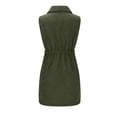 thumbnail image 6 of Htigea Women's Puffer Vest Stylish Zip Up Stand Collar Sleeveless Jacket Fall Coats Winter Casual Outerwear with Pockets Army Green M, 6 of 8