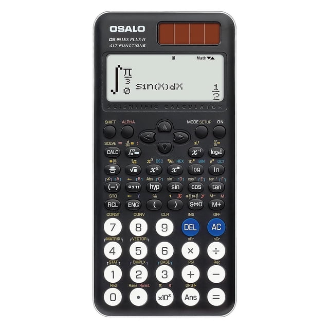 Calculadora Científica Pendancy 417 Función 12 Dígitos Pantalla Escrita Solares y Batería para Estud