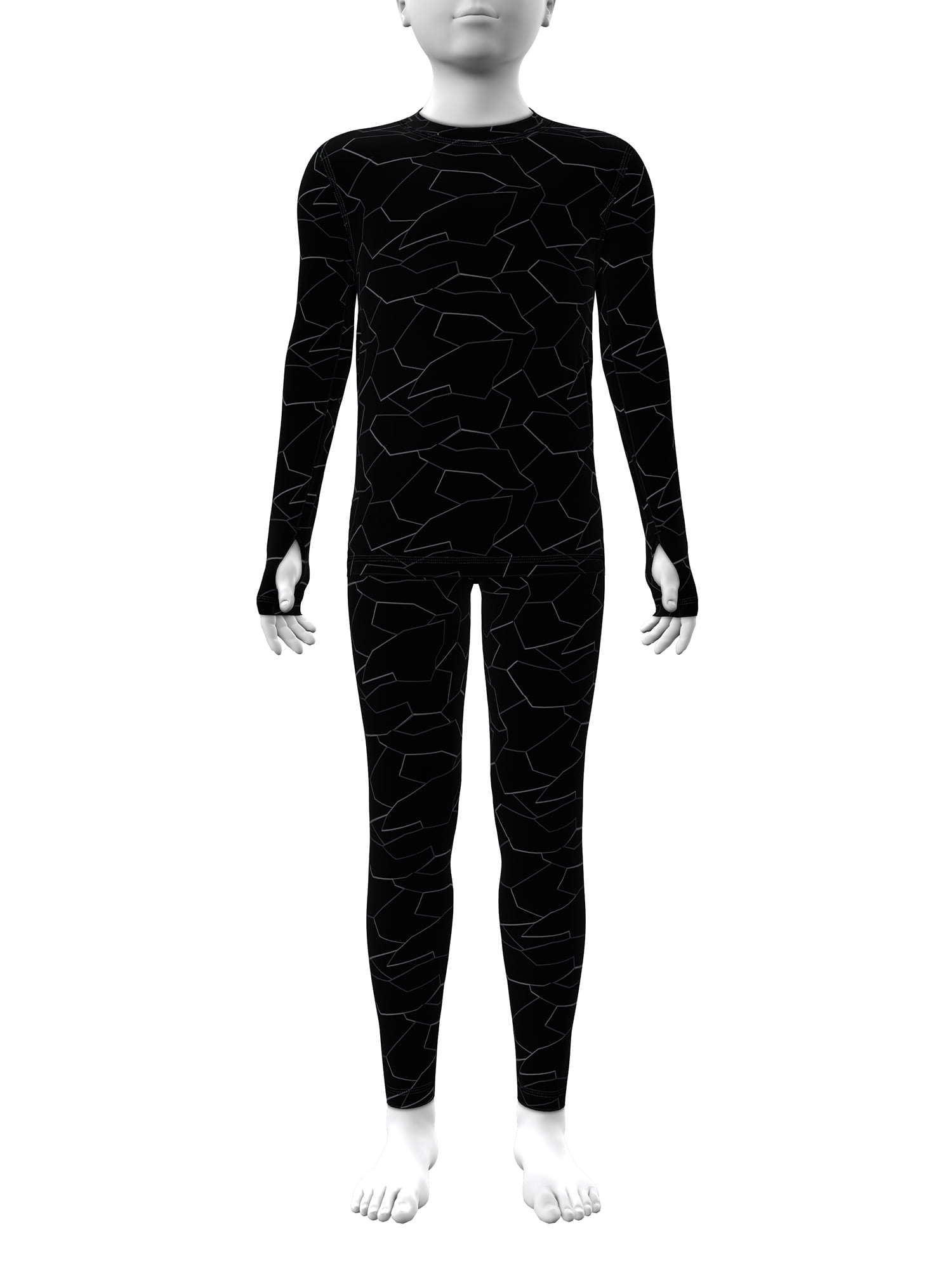 Athletic Works Boys Performance Thermal Base Layer 2PC Set, Sizes XS-XXL