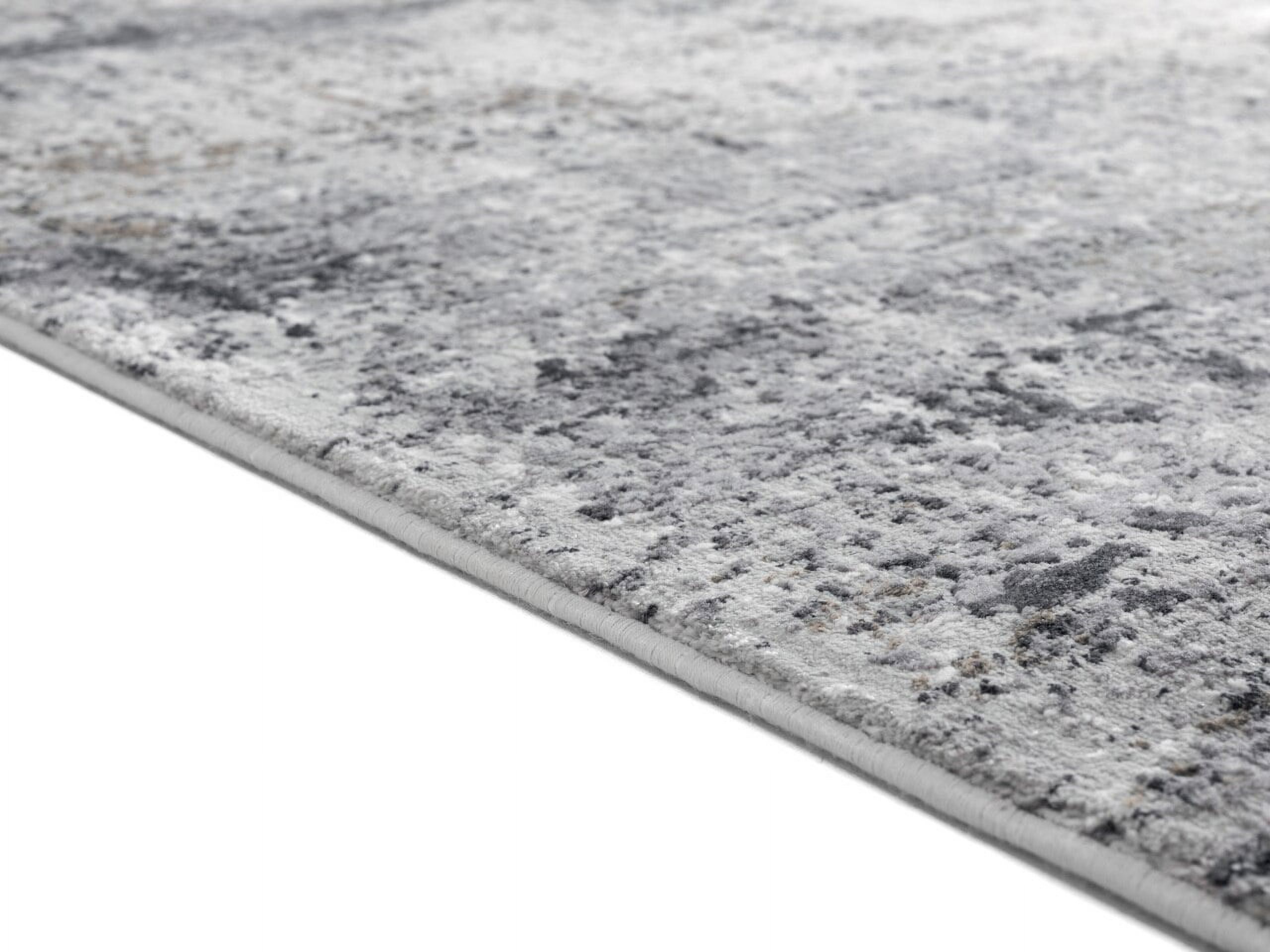 6 x 86" x 0.39" Grey Viscose/Polyester Area Rug - image 2 of 2