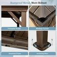 thumbnail image 6 of Hommow 10'x12' Hardtop Gazebo, Permanent Galvanized Steel Metal Double Roof Aluminum Pavilion, 6 of 9