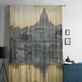thumbnail image 4 of San Pietro Basilica Rome Retro Styled Chiffon Sheer Curtains for Living Room Bedroom Window Curtain Voiles Tulle Cortinas, 4 of 7