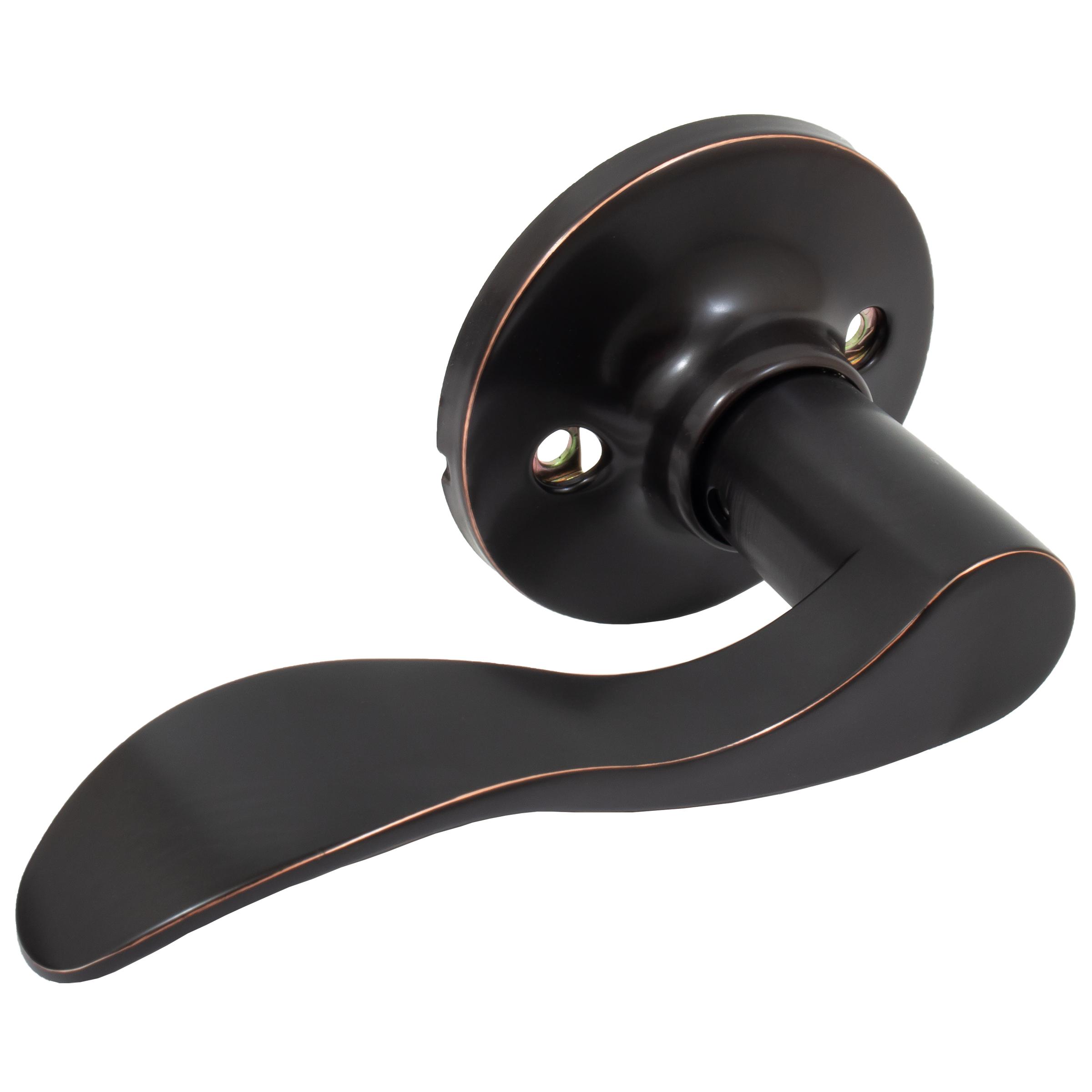 Beaverton Door Lever, Dummy (NonTurning) Latch, LeftHanded, Vintage