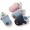thumbnail image 2 of Newborn Infant Baby Boys Girls Cute Cartoon Slipper Soft Non Skid Sole Slip On House Animal Indoor Sock Shoes Crib Moccasins for New Walkers, 2 of 6