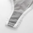 thumbnail image 5 of BLVB Lace Cotton Thongs for Women Ladies Underwear Low Rise Soft Panties No Show, 5 of 5