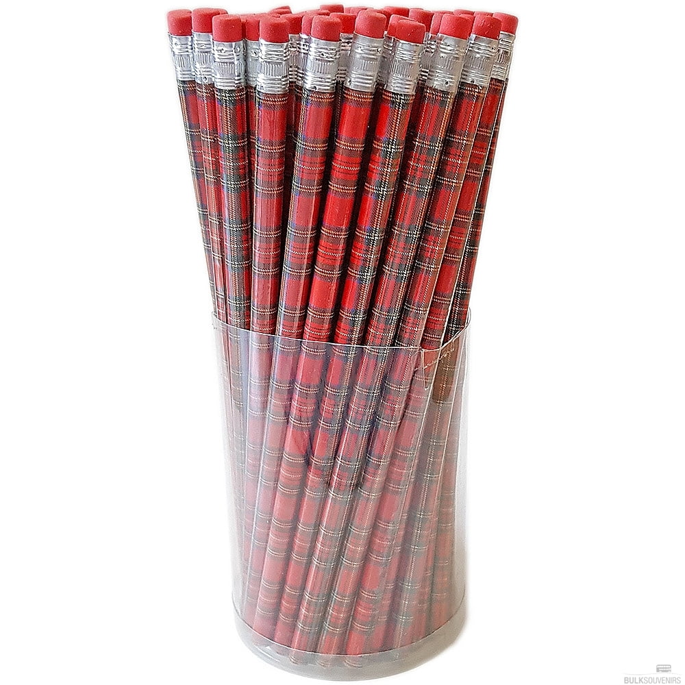 AWN Hill Scotland Pencil, Tartan, 4 Count, 4 Pack