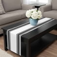 thumbnail image 4 of Black Striped Table Runner 48 Inches Long, Modern White Striped Abstract Art Aesthetics Kitchen Coffee Dining Table Decoration for Home Party Birthday Wedding Home Decor 13x48 Inches, 4 of 8