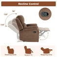 thumbnail image 5 of Bonzy Home Classic Manual Recliner with Soft Fabric Reclining Chair Sofa for Living Room Bedoom, Brown, 5 of 7