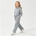 thumbnail image 6 of BOOMNY Girls 2 Peice Sweatsuits Back To School Long Sleeve Hoodies Sweatpants Sets for Kids Comfy Track Suits, 6 of 7